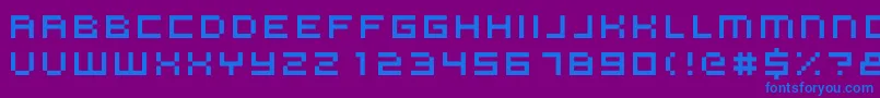 Vdj Font – Blue Fonts on Purple Background