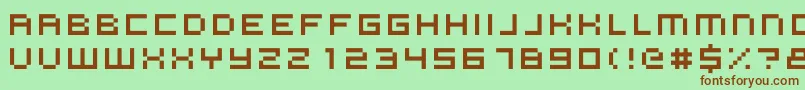 Vdj Font – Brown Fonts on Green Background