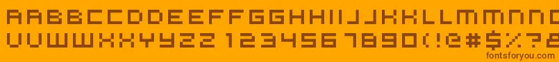 Vdj Font – Brown Fonts on Orange Background