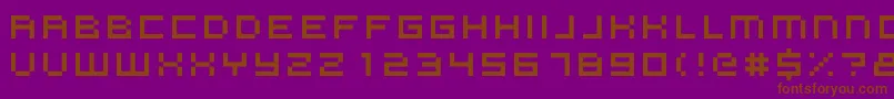 Vdj Font – Brown Fonts on Purple Background