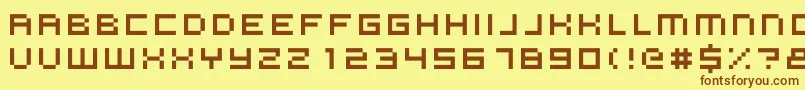 Vdj Font – Brown Fonts on Yellow Background