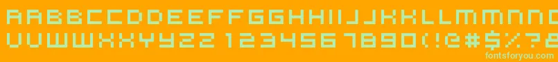 Vdj Font – Green Fonts on Orange Background