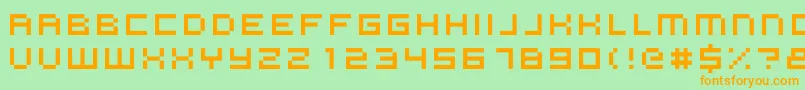 Vdj Font – Orange Fonts on Green Background