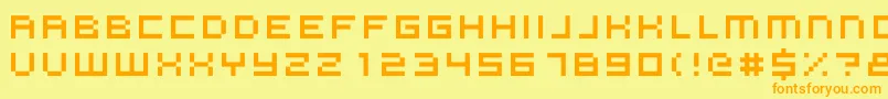 Vdj Font – Orange Fonts on Yellow Background