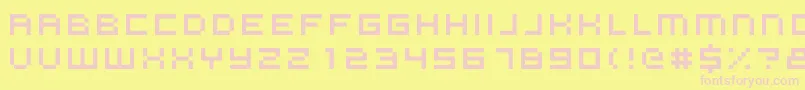 Vdj Font – Pink Fonts on Yellow Background