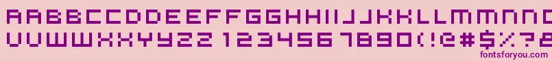 Vdj Font – Purple Fonts on Pink Background