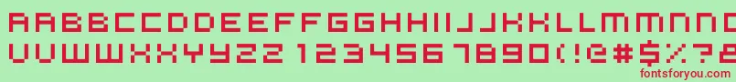 Vdj Font – Red Fonts on Green Background