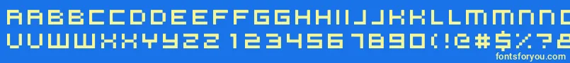 Vdj Font – Yellow Fonts on Blue Background