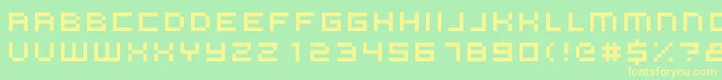 Vdj Font – Yellow Fonts on Green Background