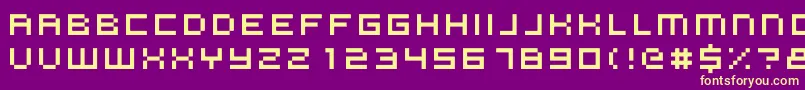 Vdj Font – Yellow Fonts on Purple Background