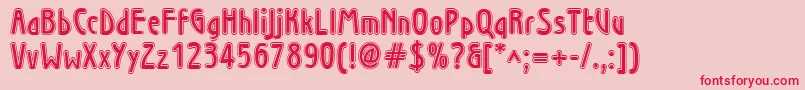 Wieninline Font – Red Fonts on Pink Background