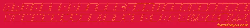 Anakefkaoi Font – Orange Fonts on Red Background