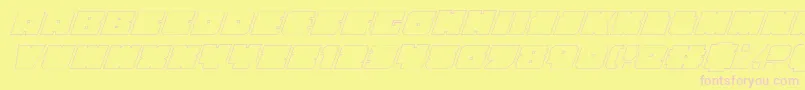 Anakefkaoi Font – Pink Fonts on Yellow Background