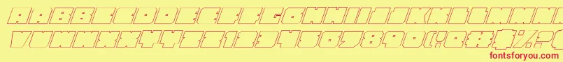 Anakefkaoi-Schriftart – Rote Schriften auf gelbem Hintergrund