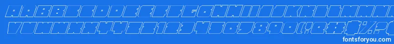 Anakefkaoi Font – White Fonts on Blue Background