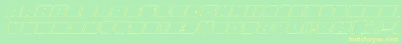 Anakefkaoi Font – Yellow Fonts on Green Background