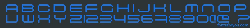 MaschinenExtendedlight Font – Blue Fonts on Black Background