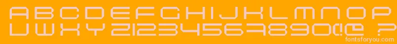 MaschinenExtendedlight Font – Pink Fonts on Orange Background