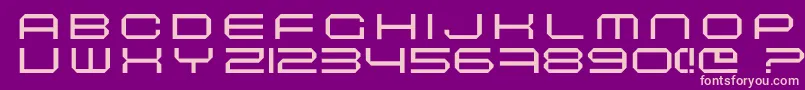 MaschinenExtendedlight Font – Pink Fonts on Purple Background