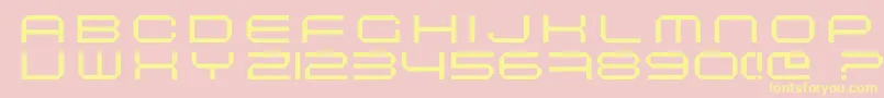 MaschinenExtendedlight Font – Yellow Fonts on Pink Background