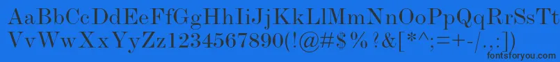 ModernmtstdExtended Font – Black Fonts on Blue Background