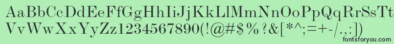 ModernmtstdExtended Font – Black Fonts on Green Background