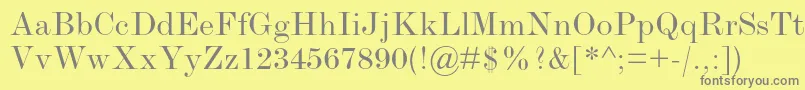 ModernmtstdExtended Font – Gray Fonts on Yellow Background