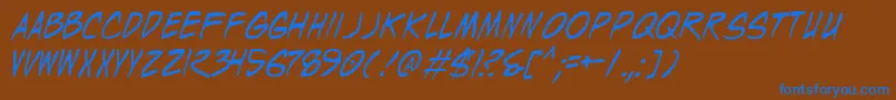 WyldStallyns Font – Blue Fonts on Brown Background