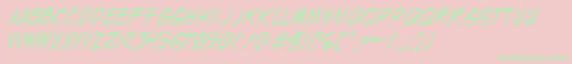 WyldStallyns Font – Green Fonts on Pink Background