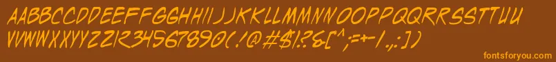 WyldStallyns Font – Orange Fonts on Brown Background
