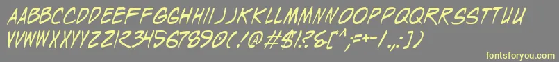 WyldStallyns Font – Yellow Fonts on Gray Background