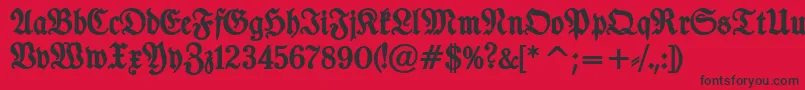 TypographerfrakturBold Font – Black Fonts on Red Background