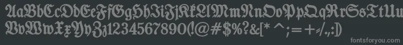 TypographerfrakturBold Font – Gray Fonts on Black Background