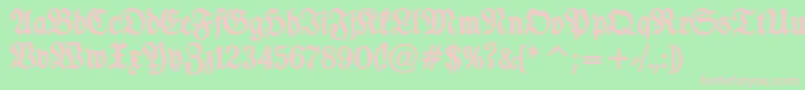 TypographerfrakturBold Font – Pink Fonts on Green Background