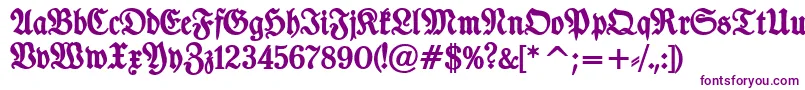 フォントTypographerfrakturBold – 紫色のフォント