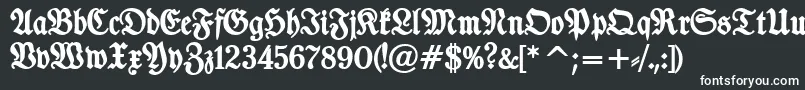 TypographerfrakturBold-fontti – valkoiset fontit