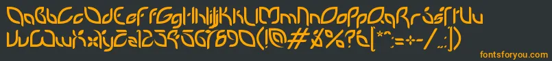 Petalglyphv1.5 Font – Orange Fonts on Black Background