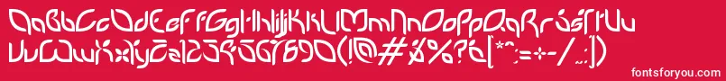 fuente Petalglyphv1.5 – Fuentes Blancas Sobre Fondo Rojo