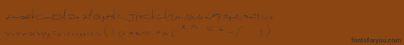 Police PicabloFentier – polices noires sur fond brun