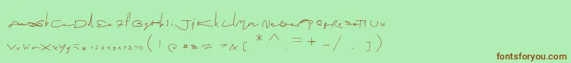 PicabloFentier-fontti – ruskeat fontit vihreällä taustalla