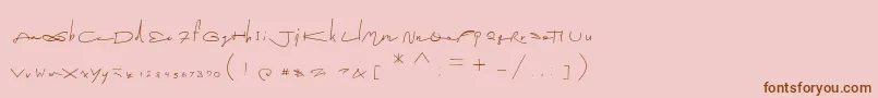 Police PicabloFentier – polices brunes sur fond rose