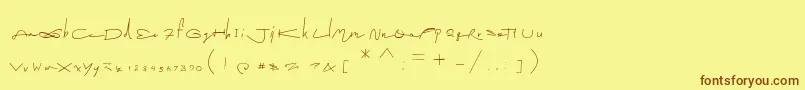 PicabloFentier Font – Brown Fonts on Yellow Background