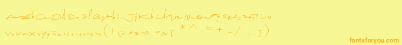PicabloFentier Font – Orange Fonts on Yellow Background