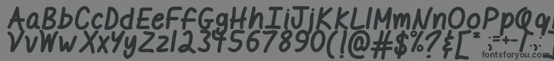 Шрифт MfILikeItBold – чёрные шрифты на сером фоне