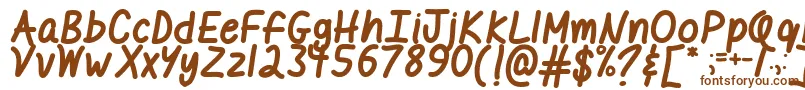 MfILikeItBold-fontti – ruskeat fontit valkoisella taustalla