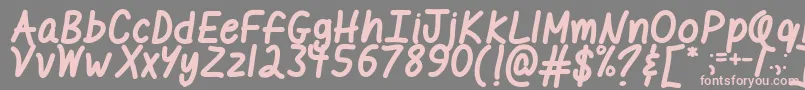 MfILikeItBold Font – Pink Fonts on Gray Background