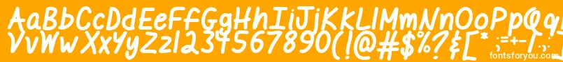 MfILikeItBold Font – White Fonts on Orange Background