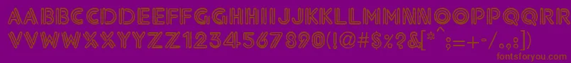 EtronicdbNormal Font – Brown Fonts on Purple Background