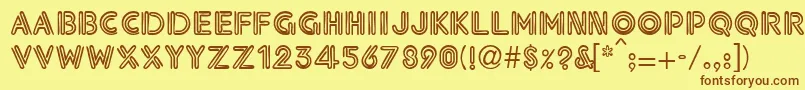 Шрифт EtronicdbNormal – коричневые шрифты на жёлтом фоне