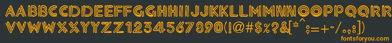 EtronicdbNormal Font – Orange Fonts on Black Background